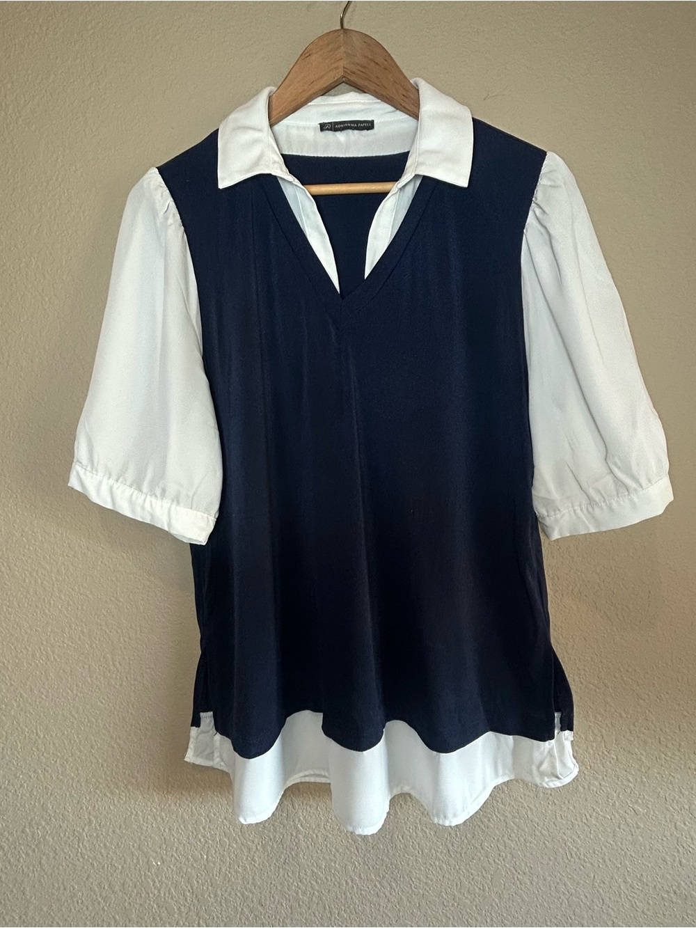 Adrianna Papell Preppy Layered Top